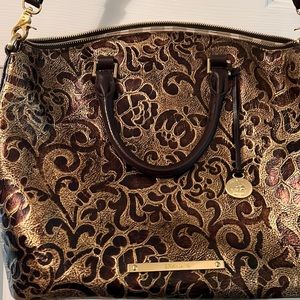 Brahmin bag. Brown and gold. Good condition . 13 wide by 12 tall